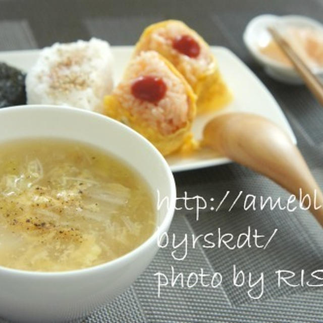 とろとろ白菜とたまごのスープで朝ごはん