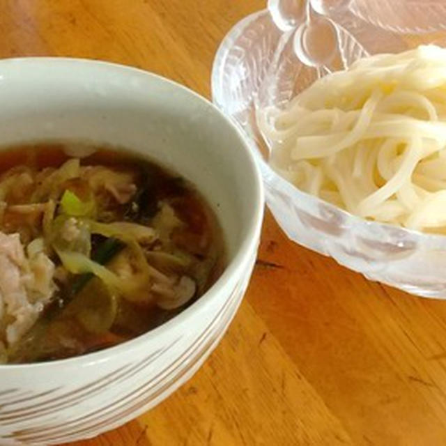 みょうが入り、つけ肉うどん