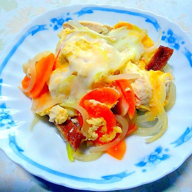  常備菜と豆腐・卵でつくるヘルシー " 卵とじ " 