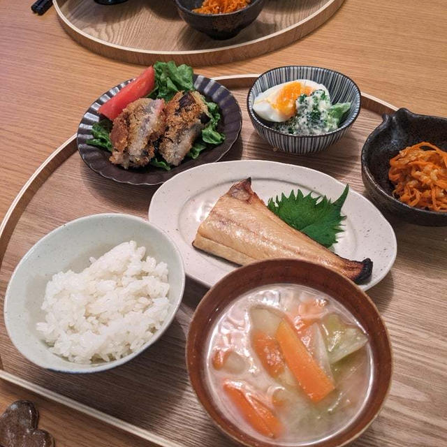 茄子のハム挟みフライ