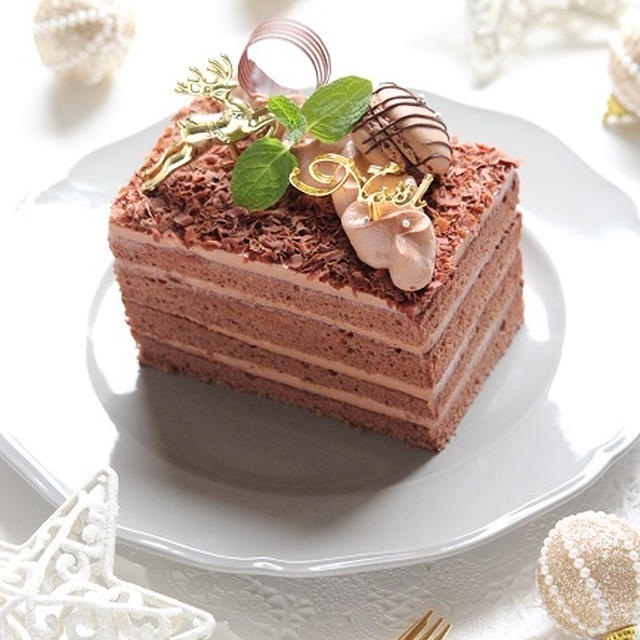 スクエアの生チョコケーキ☆　～クリスマスバージョン