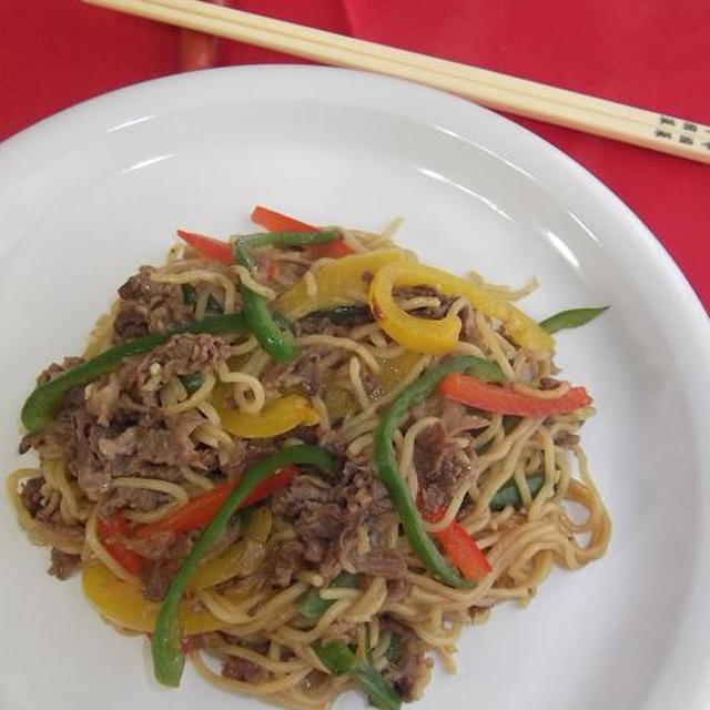 青椒肉絲焼きそば