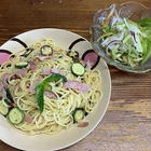 オイル・塩ソースのパスタ