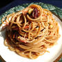お茶漬けの素でカニカマ、大豆マヨパスタ（スパゲッティ）