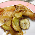 鶏レッグのオーブン焼き♪さつまいも添え！！！