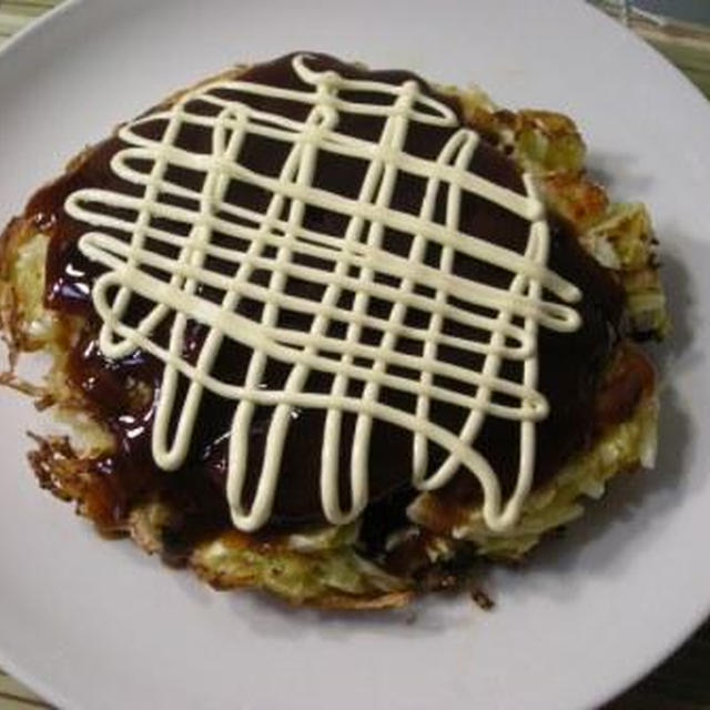 フライパンでお好み焼き
