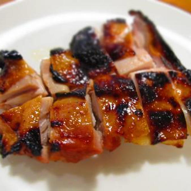 魚焼きグリルで鶏もも肉のヨシダソースタレ焼き