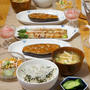 釜揚げしらすご飯と米ナスのとろとろ田楽など