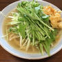 シャコの出汁が効いた「水菜うどん」
