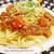 わが家のミートソースパスタとパスタキャップ