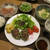肉厚ピーマンの肉詰めの晩ご飯　と　３色木槿の花♪