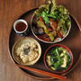 一汁一菜ごはん ◆小松菜とわかめとお揚げの味噌汁、ブリの甘酢おろし和え