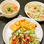 鮭と蕪菜の混ぜご飯 /厚揚げのスイートチリソース焼き