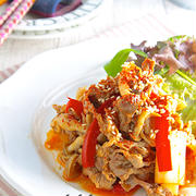 男性ウケ子供ウケ抜群！褒められレシピ♡胃袋掴む焼肉サラダ《簡単★節約★時短★作り置き》