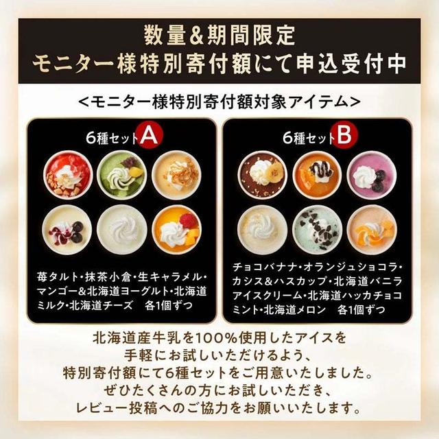 特別寄付額モニター　北海道ミルクを使ったパフェアイス♪【ふるさと納税】北海道白糠町　