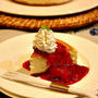 Classic New York Cheesecake with Strawberry Sauce