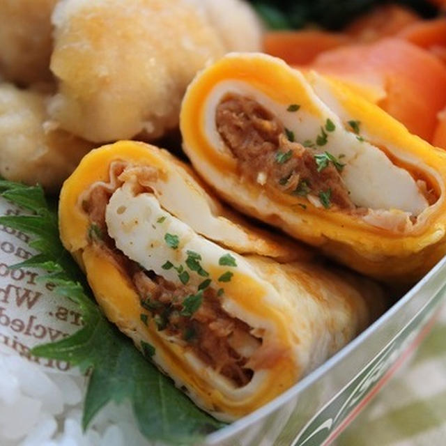 簡単すぎるお弁当おかず「ツナカレーの両面目玉焼き」