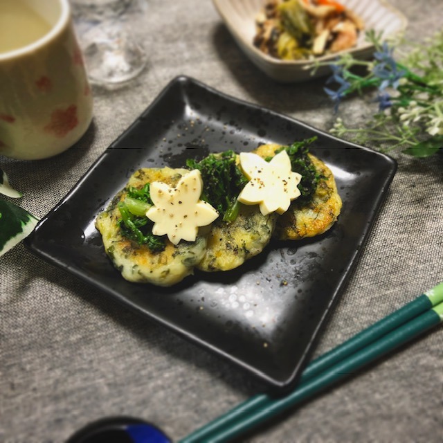 大根の葉の☆もっちり♬じゃが餅