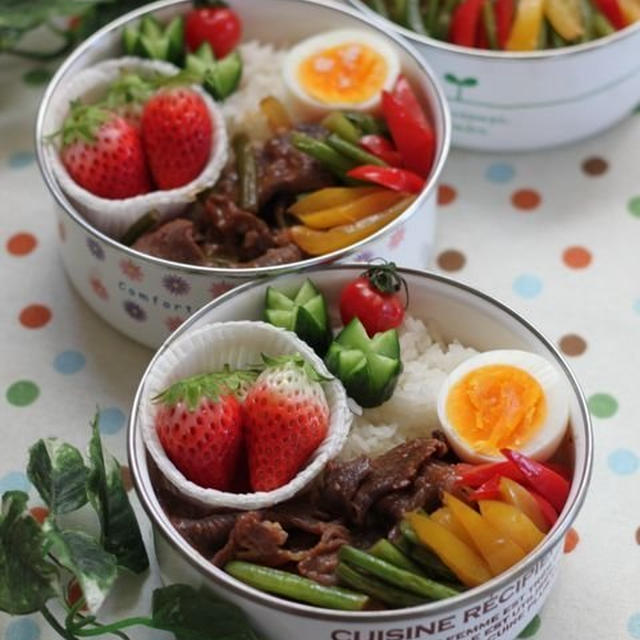 ｶﾗﾌﾙ高級ﾃｨｯｼｭ　☆　今日のbento＆昨日の晩ご飯♪