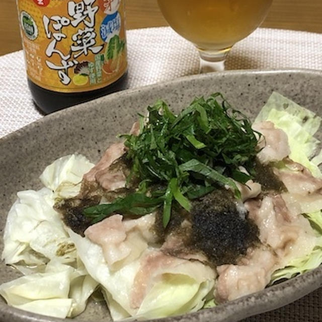 レンチンですぐでき!豚バラとキャベツのおぼろ昆布蒸し