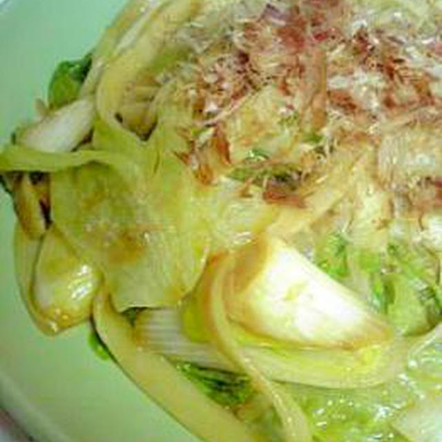 レタスとネギde焼うどん