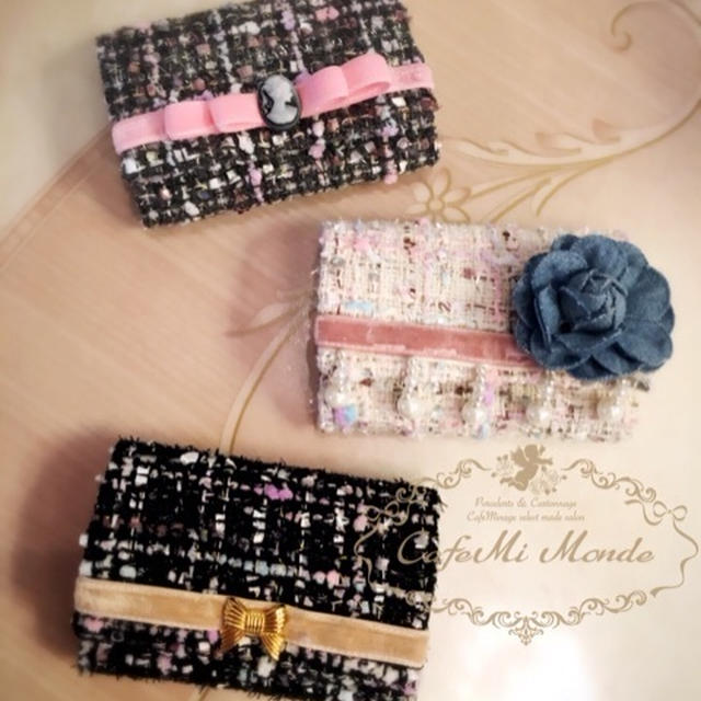 糸と針を使わないツィードキーケース♡
