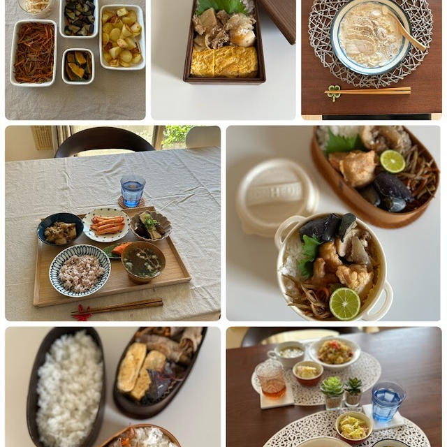 1週間の日持ちおかずと50代オット用弁当、主婦のお昼ごはん、晩ごはん献立とおまけ（オットが買ってきてくれたパン）