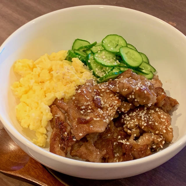 ロッキン家の豚肉の生姜焼き丼