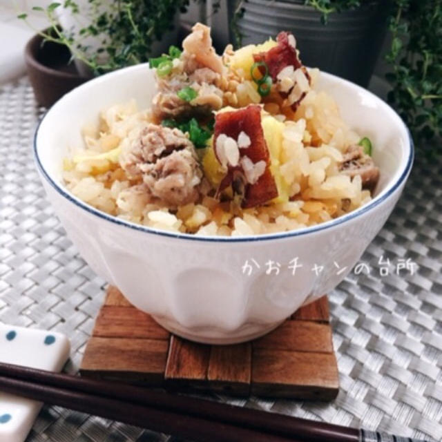 さつまいもと豚肉の炊き込みご飯[くらしのアンテナ]
