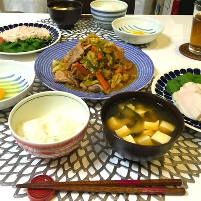 食欲全開！山盛り回鍋肉の晩ごはん