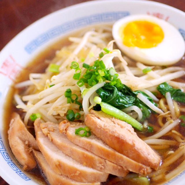 気軽にミニ鶏チャーシュー〜野菜たっぷりラーメン☆ジリちゃん