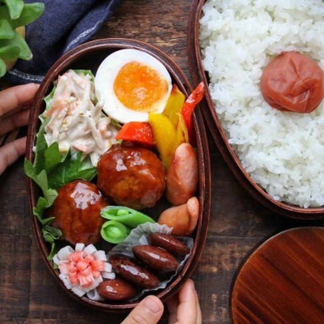 新調したらめちゃくちゃ使いやすかったわっぱ弁当箱♪うずら肉団子弁当