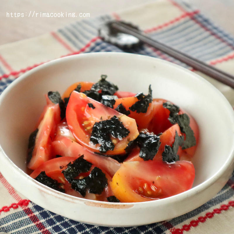 【レシピ】シンプルが一番！トマトと海苔のサラダ