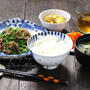 夜カフェ☆豚肉と豆苗のタレ炒め･また台風？？