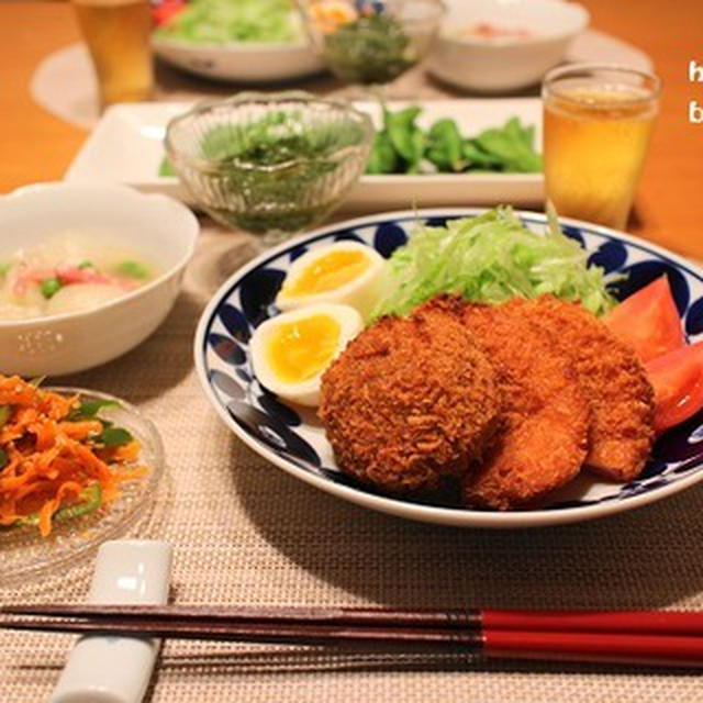 『カツ』とストウブで『小さいおかず』の献立。