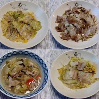 温かい野菜食のバリエーション：野菜食日記[2639]-[2642]