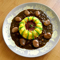 ハロウィンかぼちゃカレー。(-ε-)