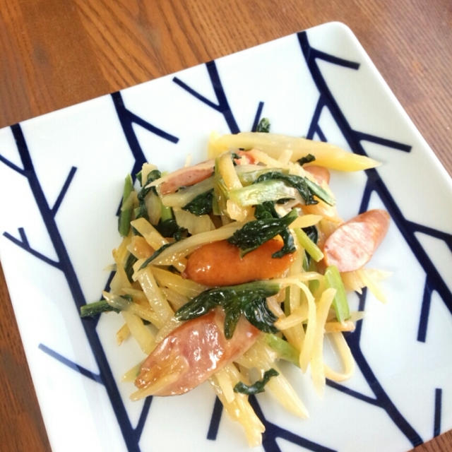 【じゃがいもと小松菜のチーズ焼き】とだるまさんが転んだ
