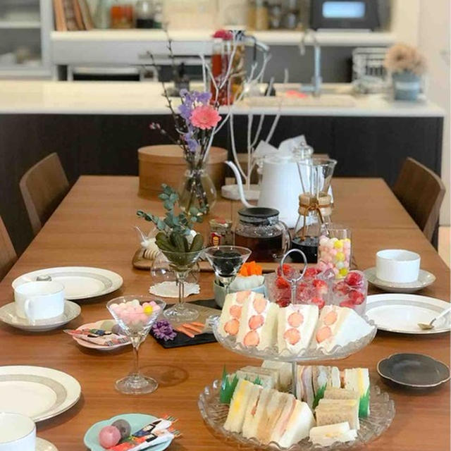 【くらし】ひな祭りアフタヌーンティーでおもてなし