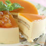 オレンジムース紅茶ゼリー添え　　紅茶＆チョコのキュブケーキ