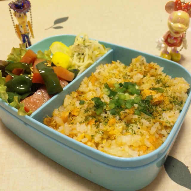 鮭チャーハン＆ハムソテー弁当♪