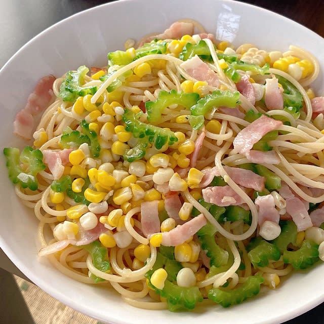 夏！たっぷりなペペロンチーノ
