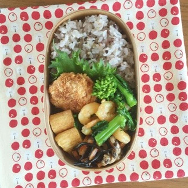 えびとあすっこのガーリック炒め弁当