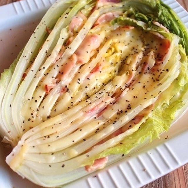 白菜とベーコンの挟みチーズ蒸し＊打ち合わせとお仕事と。
