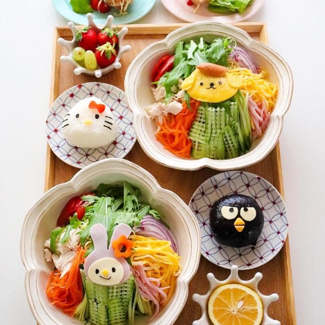 サンリオキャラクターの冷やし中華＊