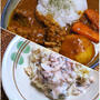 豚のスペアリブカレー と 鯖缶で無限キャベツ