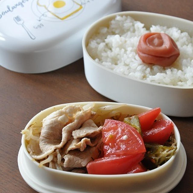 サッパリした茹で豚の自家製ドレッシング和えでモリモリ食べたい節約弁当