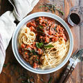 Tempeh Ragu Spaghetti with Eggplantテンペ茄子スパゲッティ