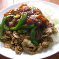 ４８皿目　豚肉とピーマンのスタミナカレー