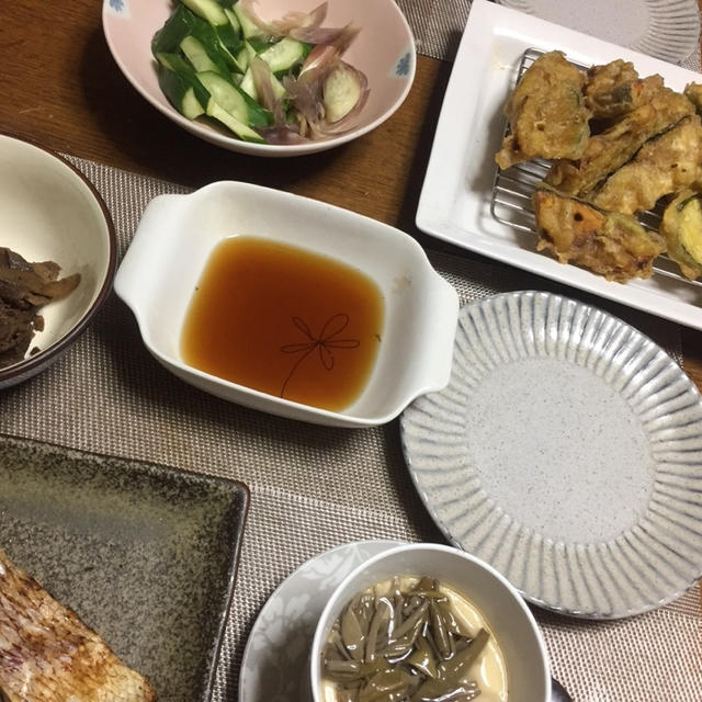 鯛切り身の塩焼き 精進揚げ 冷たい茶碗蒸し By Utaさん レシピブログ 料理ブログのレシピ満載